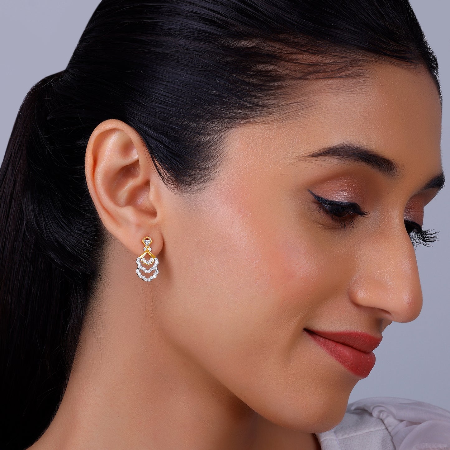 Gold Nevara Diamond Earrings