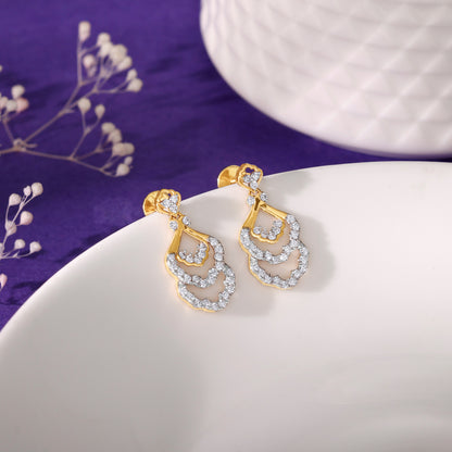 Gold Nevara Diamond Earrings