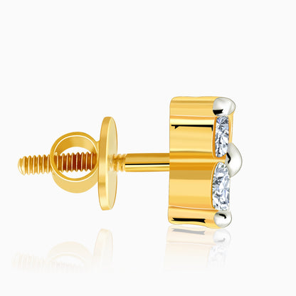 Gold Adorable Floret Diamond Studs