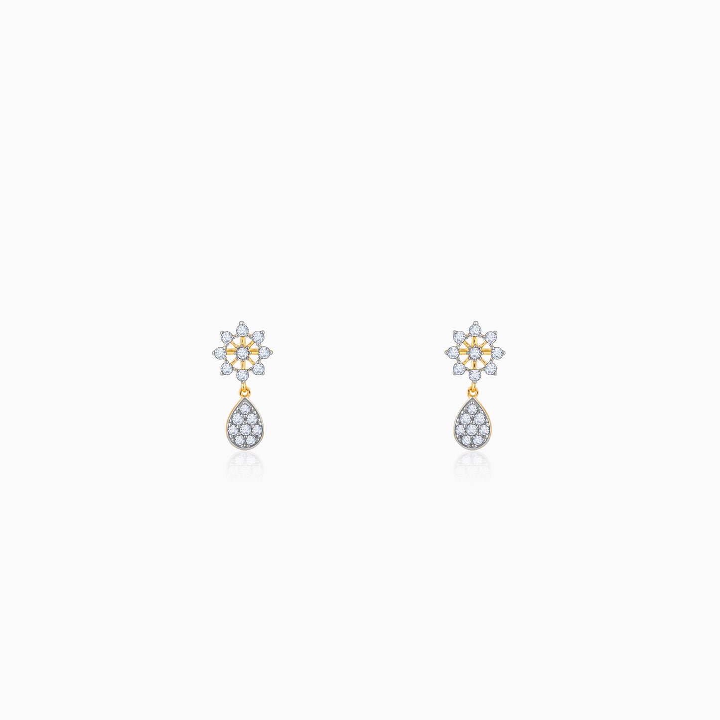 Gold Roseate Glow Diamond Earrings