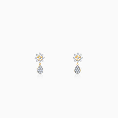 Gold Roseate Glow Diamond Earrings