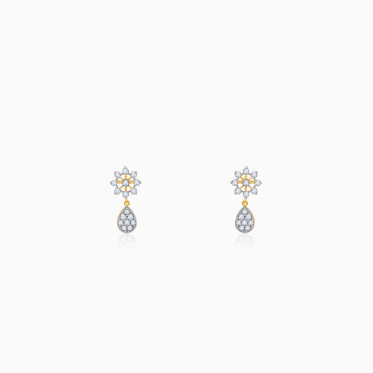 Gold Roseate Glow Diamond Earrings