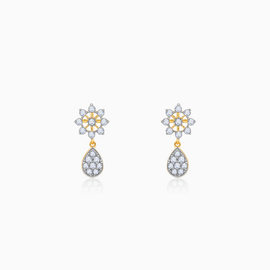 Gold Roseate Glow Diamond Earrings