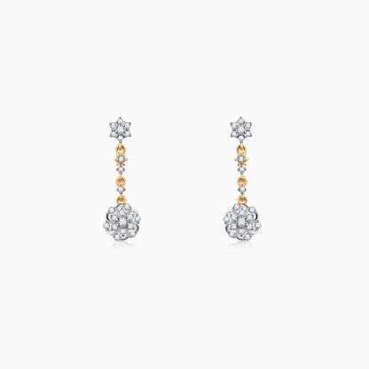 Gold Ageratum Diamond Earrings