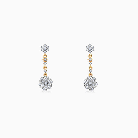 Gold Ageratum Diamond Earrings