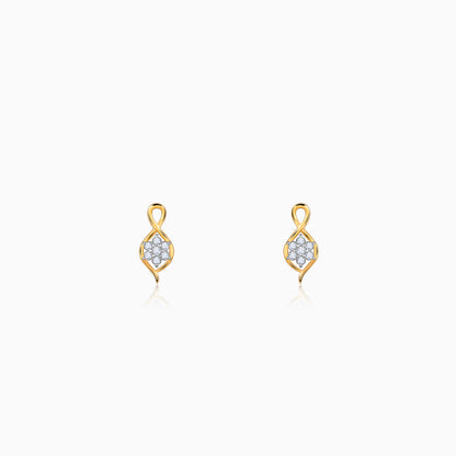 Gold Pure Flora Diamond Earrings