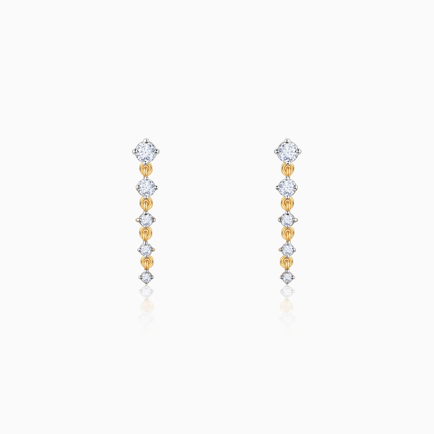 Gold Divine Shimmers Diamond Earrings