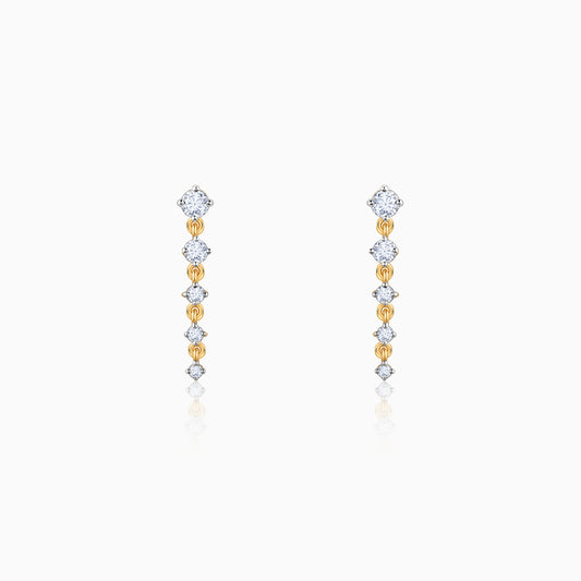 Gold Divine Shimmers Diamond Earrings