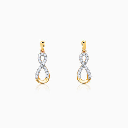 Gold Infinity Glow Diamond Earrings