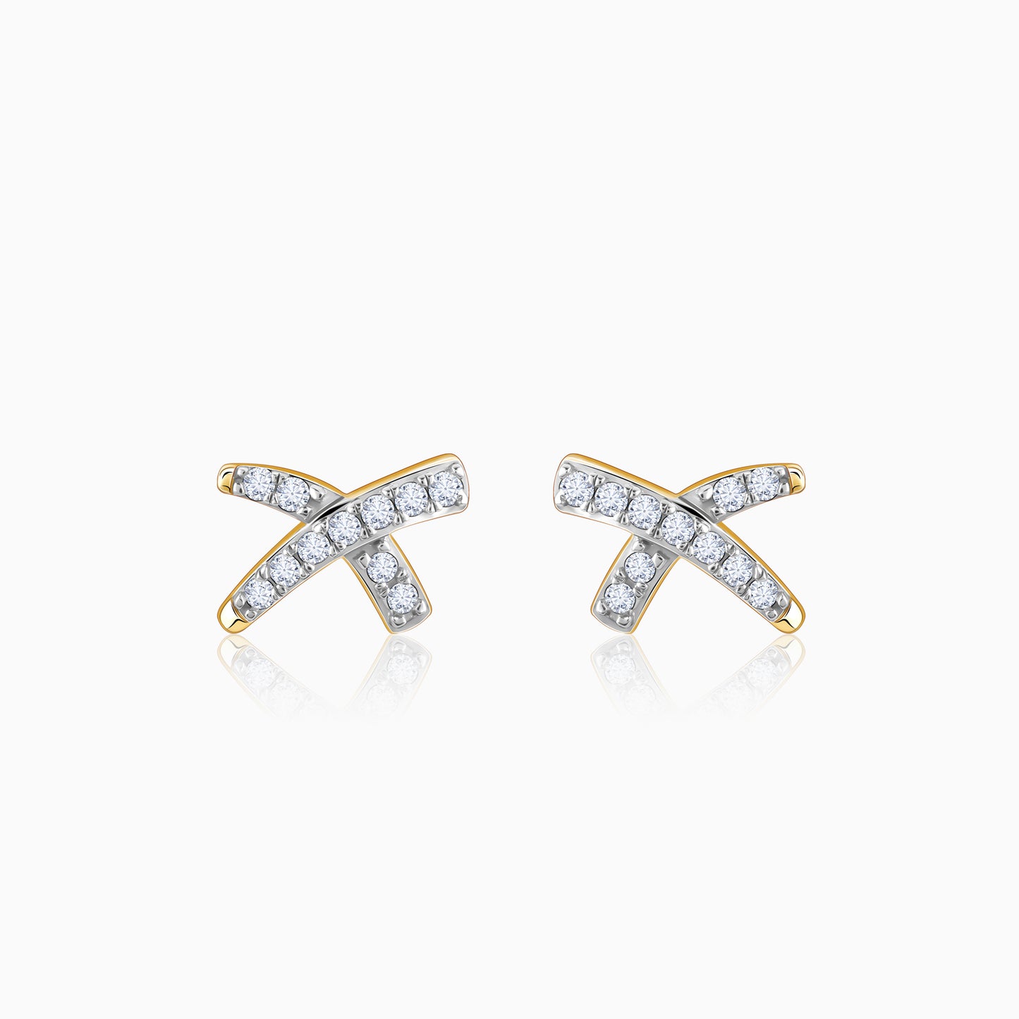 Gold Xquisite Diamond Stud Earrings