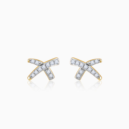 Gold Xquisite Diamond Stud Earrings