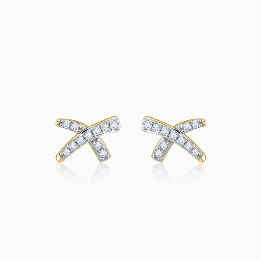 Gold Xquisite Diamond Stud Earrings