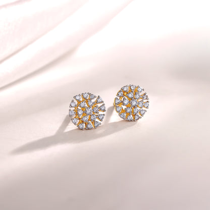 Gold Floral Flicker Diamond Earrings