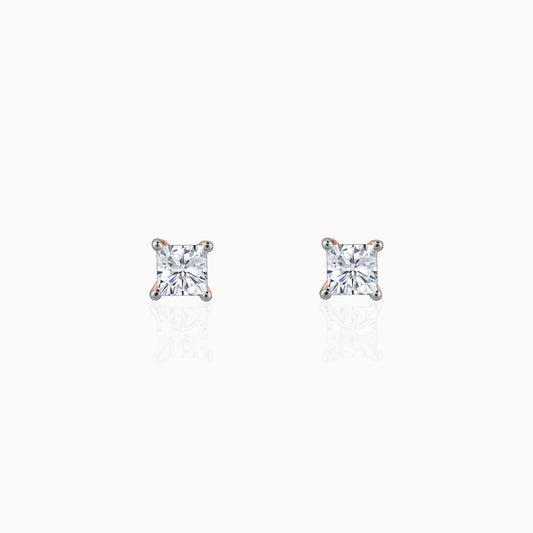 Rose Gold Pretty Diamond Studs