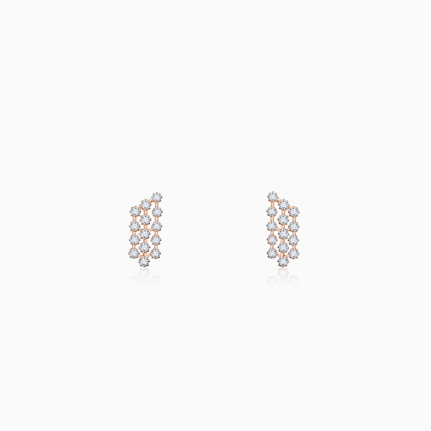 Rose Gold Dynamic Diamond Earrings