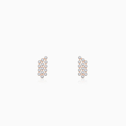 Rose Gold Dynamic Diamond Earrings