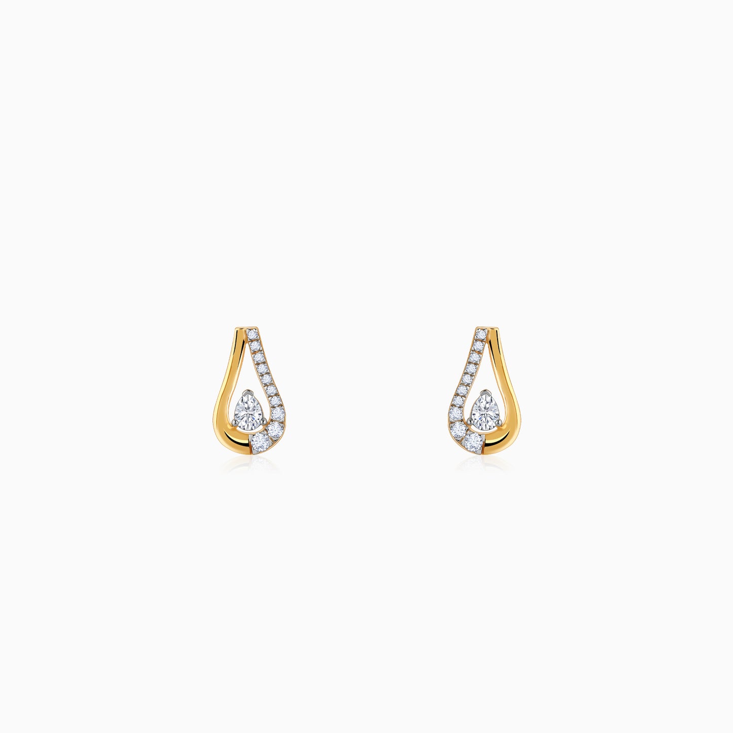 Gold Majestic Aura Diamond Earrings