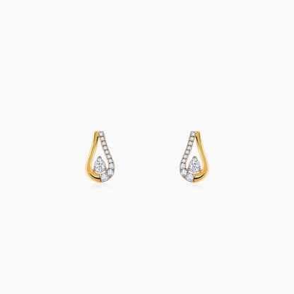 Gold Majestic Aura Diamond Earrings