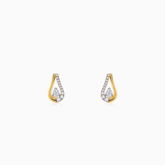 Gold Majestic Aura Diamond Earrings