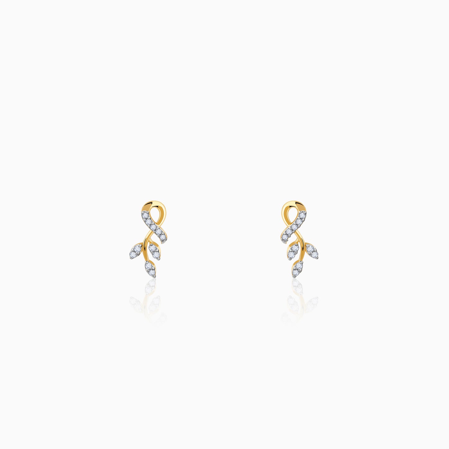 Gold Leafy Affair Diamond Earrings