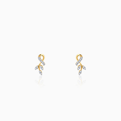 Gold Leafy Affair Diamond Earrings