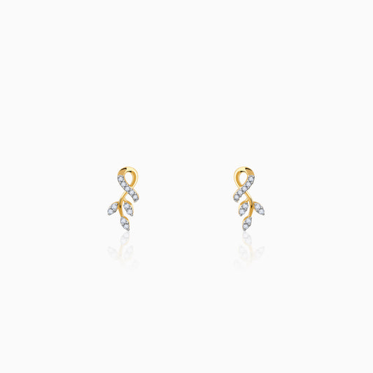 Gold Leafy Affair Diamond Earrings