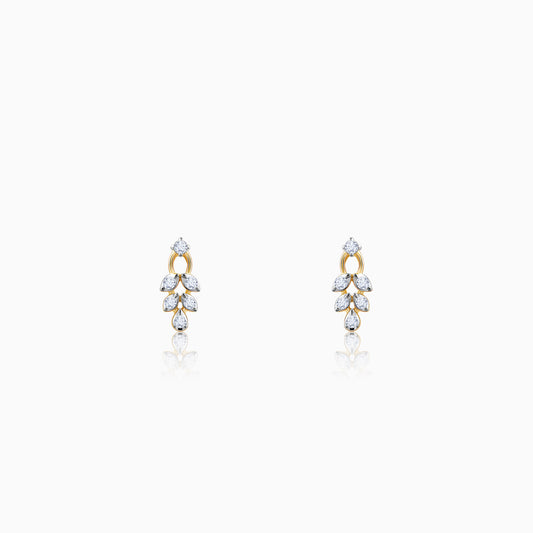 Gold Twilight Drop Diamond Earrings