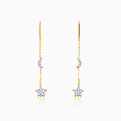 Gold Celestial Play Diamond Earrings