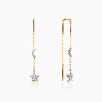 Gold Celestial Play Diamond Earrings