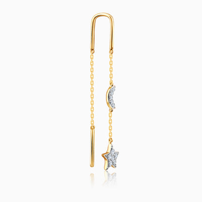 Gold Celestial Play Diamond Earrings