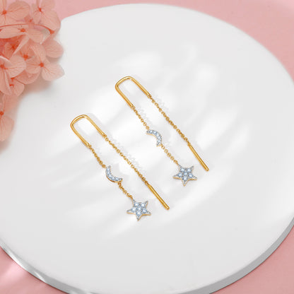 Gold Celestial Play Diamond Earrings