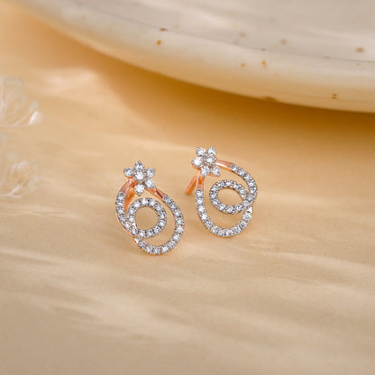 Rose Gold Twist of Grace Earrings