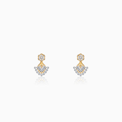 Gold Fancy Bloom Diamond Earrings