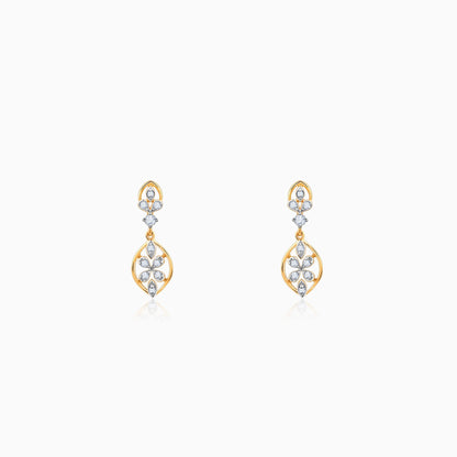 Gold Pretty Dangler Diamond Earrings