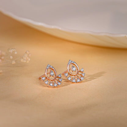 Rose Gold Glowtide Diamond Earrings