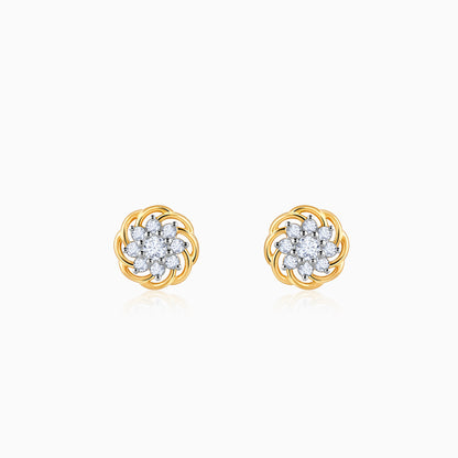 Gold Blooming Beauty Diamond Earrings