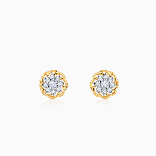 Gold Blooming Beauty Diamond Earrings