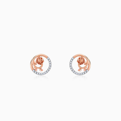 Rose Gold Blissful Shine Diamond Earrings