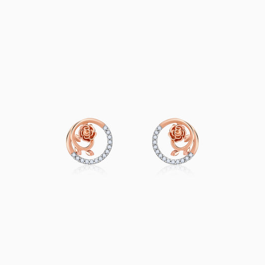 Rose Gold Blissful Shine Diamond Earrings