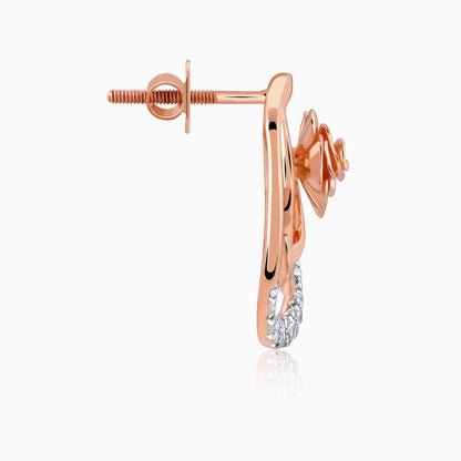 Rose Gold Blissful Shine Diamond Earrings