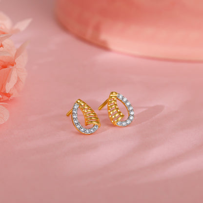 Gold Dazzle Drops Diamond Earrings