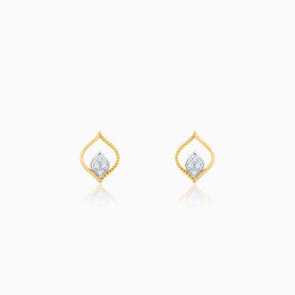 Gold Dancing Flame Diamond Earrings