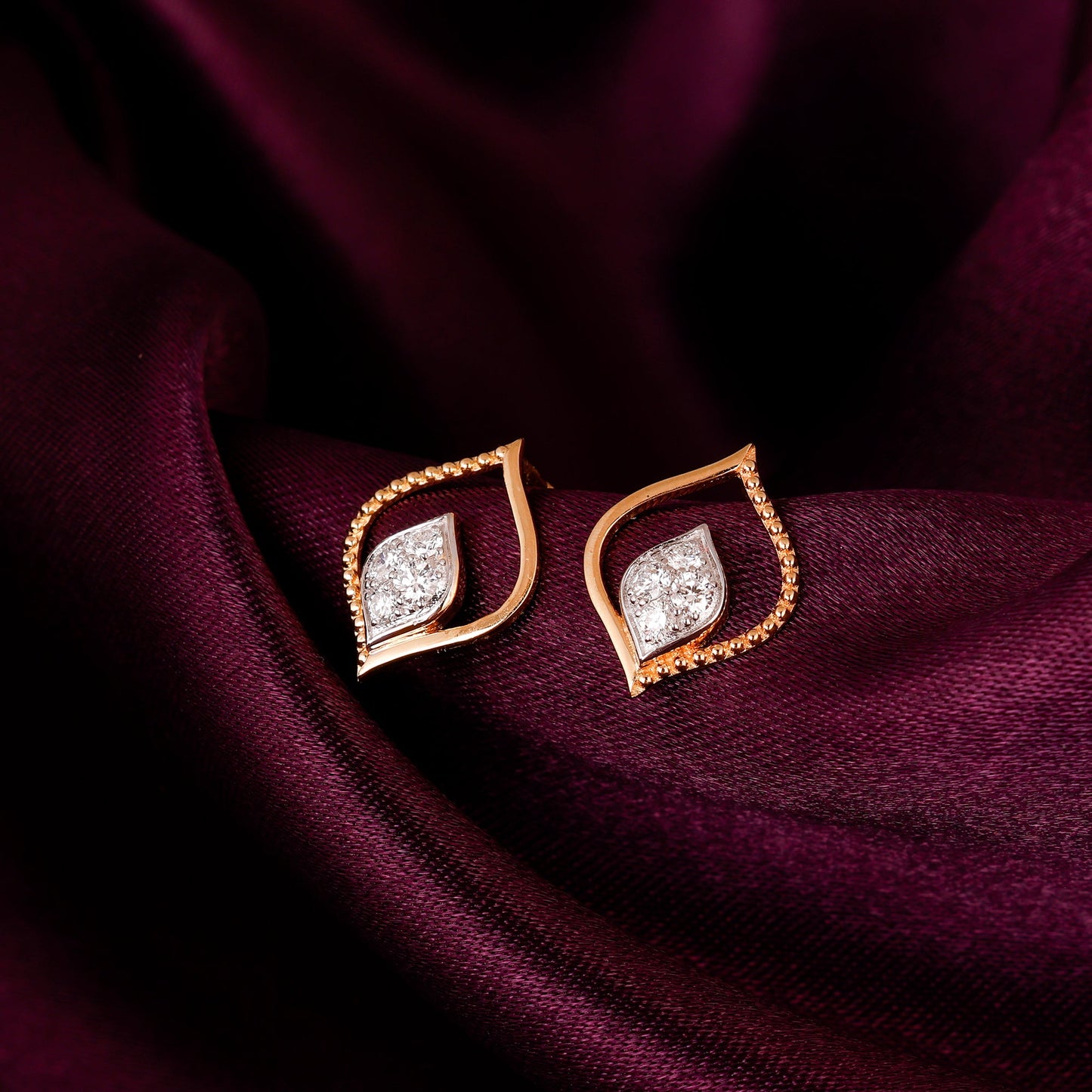 Gold Dancing Flame Diamond Earrings