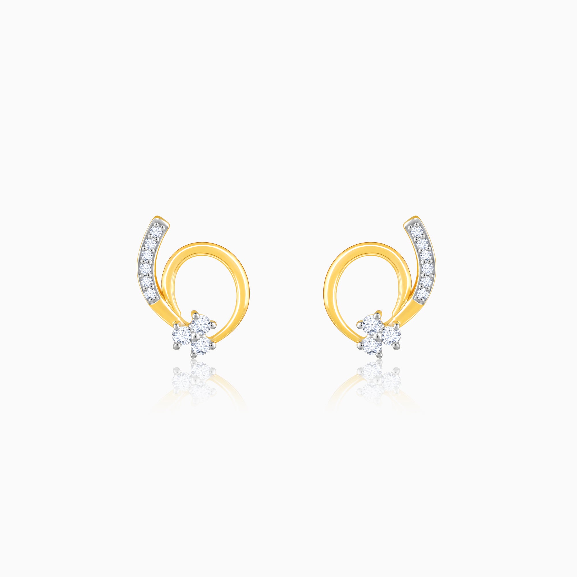 Diamond Cluster Stud Earrings | Diamond Mansion