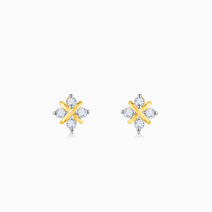 Gold Quartet Diamond Earrings