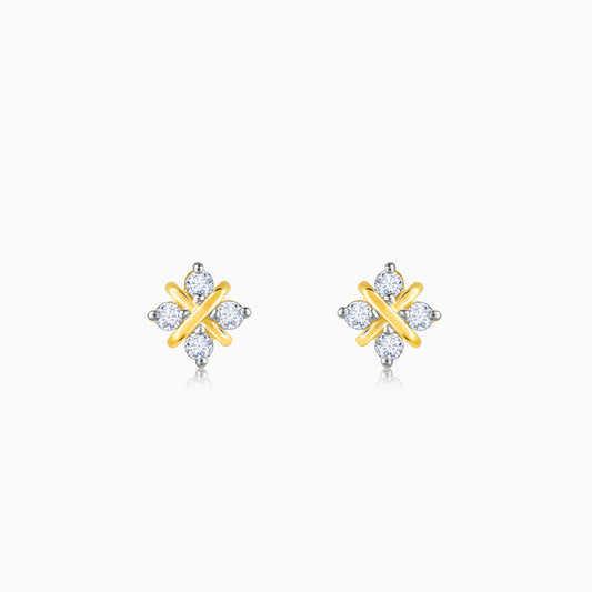 Gold Quartet Diamond Earrings