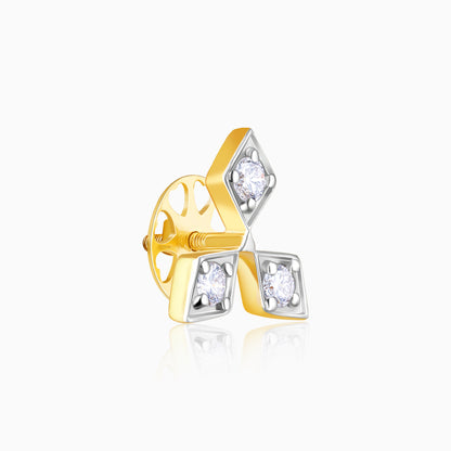 Gold Dignified Aura Diamond Earrings