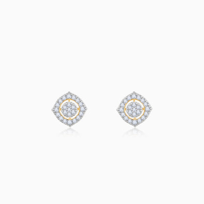 Gold Blooming Fusion Diamond Earrings