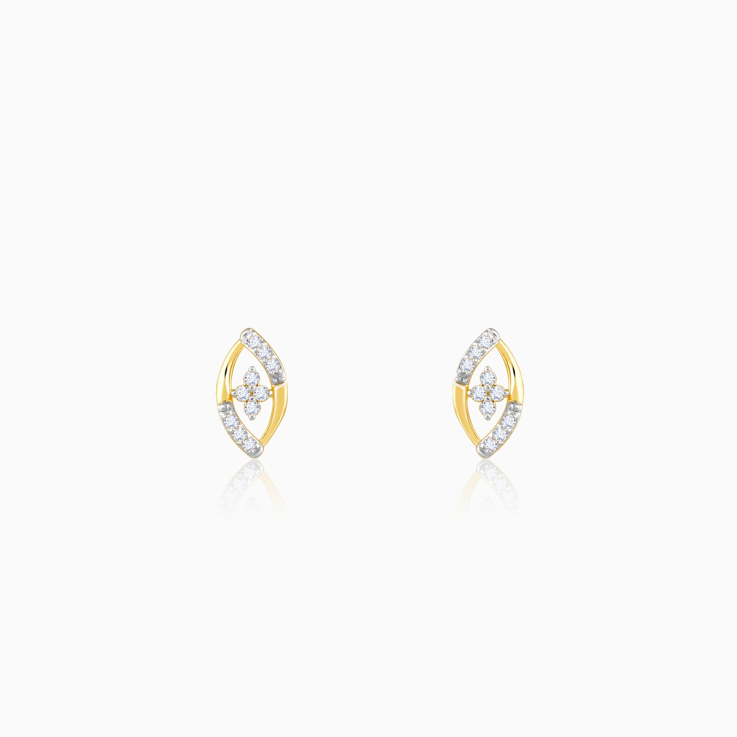 Gold Pear Elegance Diamond Earrings