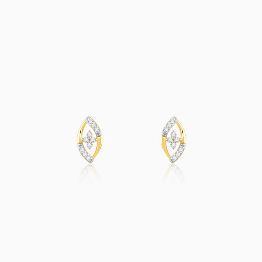 Gold Pear Elegance Diamond Earrings